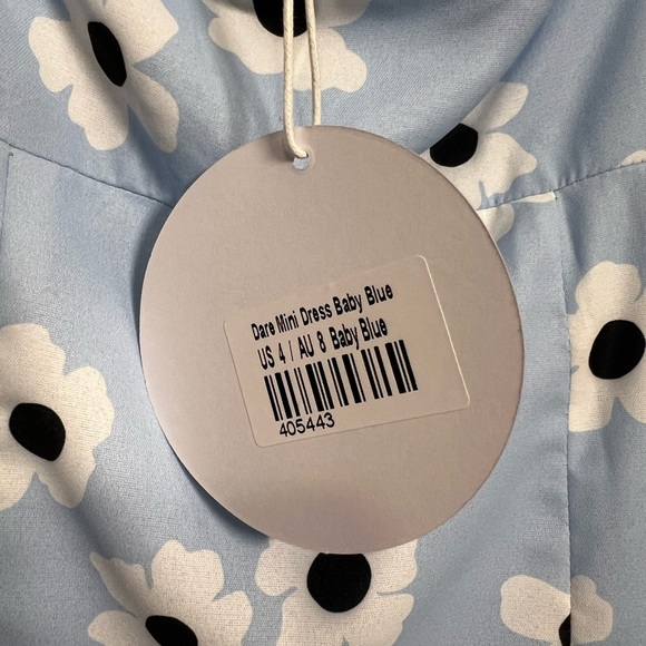 Princess Polly “Dare” Baby Blue Floral Mini Dress NWT - Size 4 - Picture 4 of 11